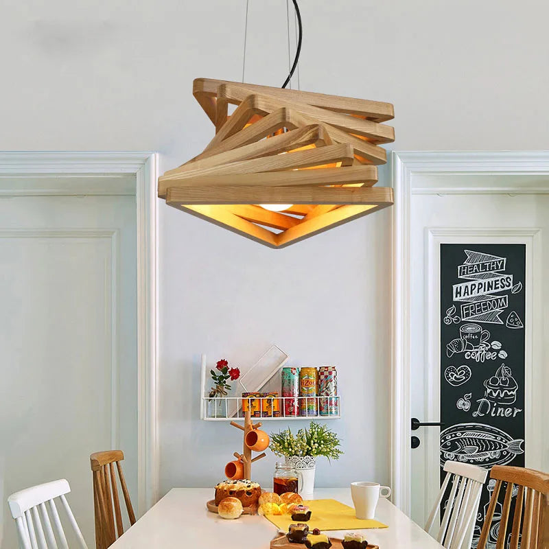 Creative fruit wood pendant light for modern island