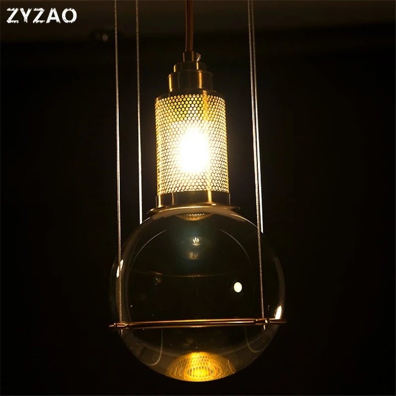 Nordic designer crystal glass pendant lights for restaurants and cafés - vue 3 sur 8
