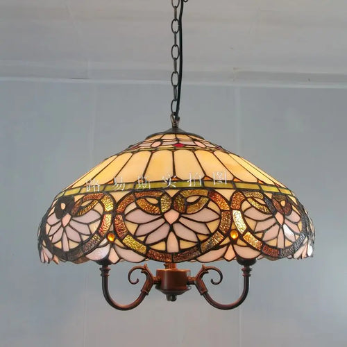 Heart-shaped glass chandelier tiffany style retro for restaurant