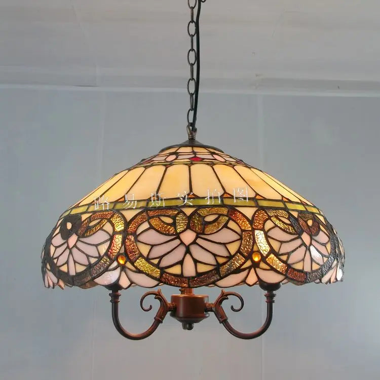 Heart-shaped glass chandelier tiffany style retro for restaurant