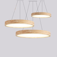 Modern wood and iron designer pendant chandelier