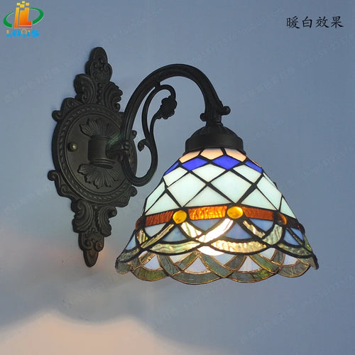 Mediterranean style LED wall light with European art design - vue 3 sur 10