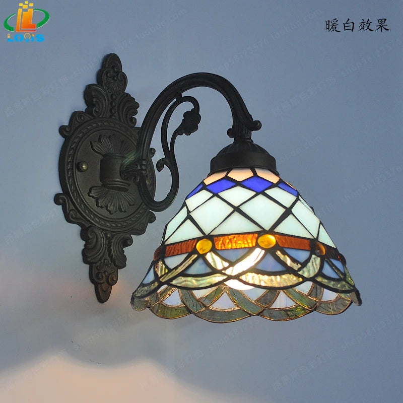 Mediterranean style LED wall light with European art design - vue 3 sur 10