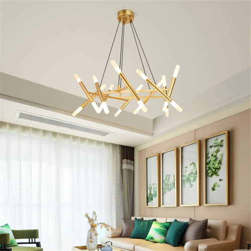 Postmodern creative art LED chandelier for kitchen, living room, restaurant - vue 4 sur 7