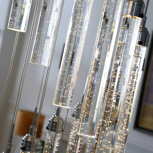 XL spiral LED chandelier for elegant indoor lighting - vue 5 sur 7