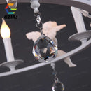 American retro resin pendant light with white candle for home decor