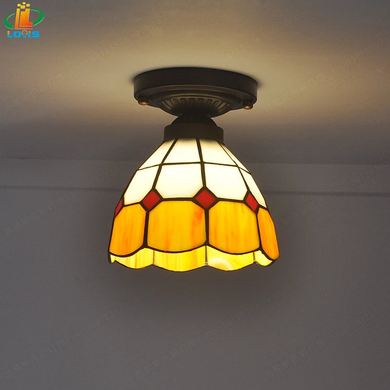 Modern minimalist tiffany ceiling light for contemporary decor