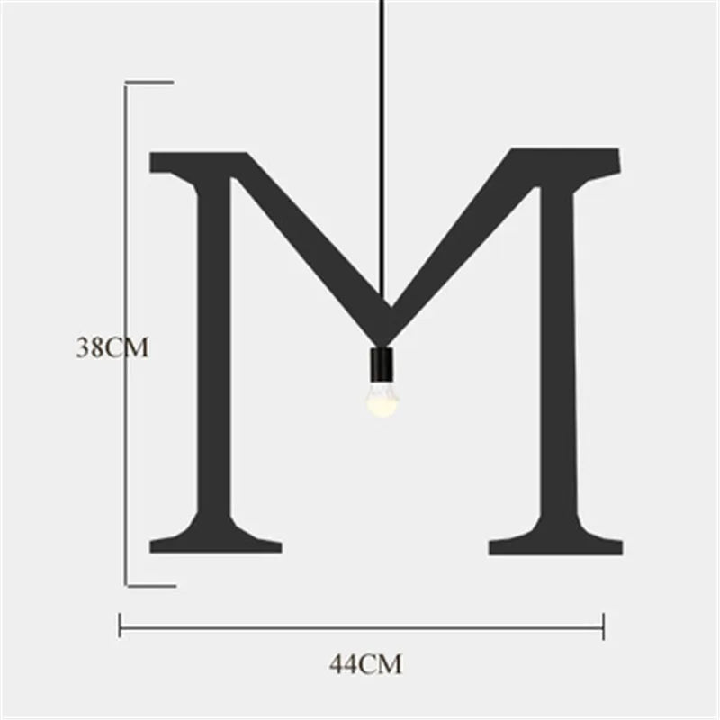 Nordic DIY Love decorative pendant light for loft and bar - vue 13 sur 29