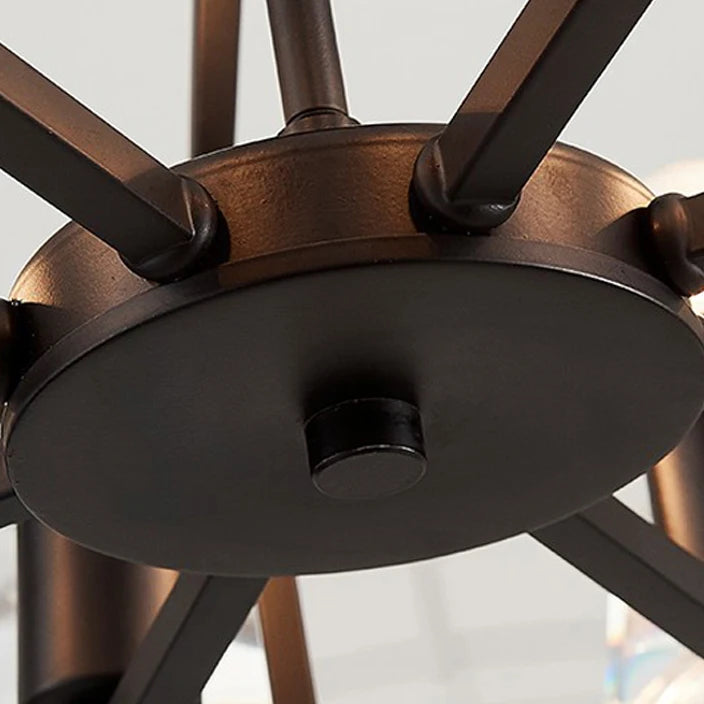 Nordic iron crystal pendant light for modern interiors - vue 4 sur 6