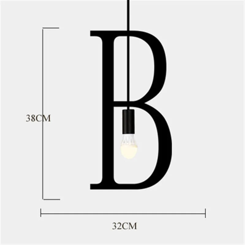 Nordic DIY Love decorative pendant light for loft and bar - vue 28 sur 29