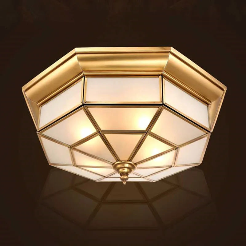 Simple modern European style copper waterproof ceiling light - vue 3 sur 5