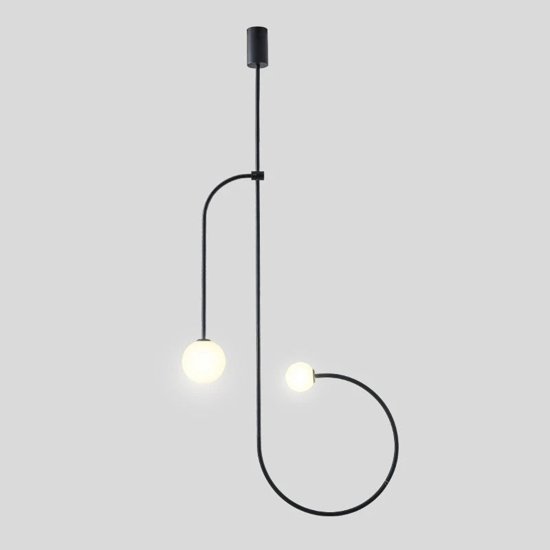 Minimalist iron pendant light for modern interior decor - vue 7 sur 7