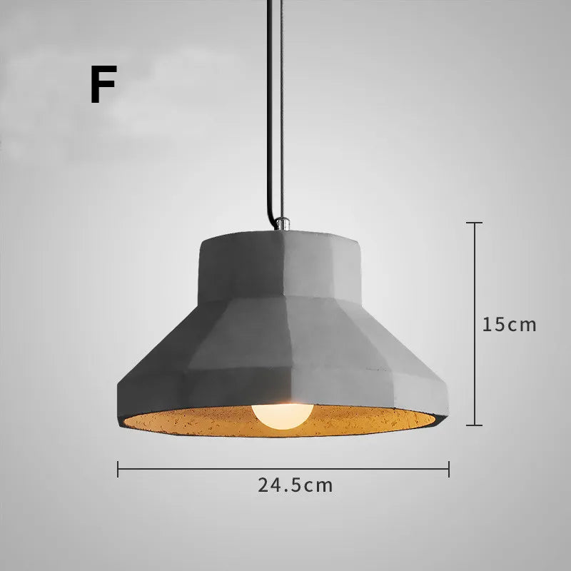 gzmj vintage industrial cement pendant light for bar café - vue 12 sur 13
