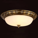 Vintage copper ceiling light with round glass shade