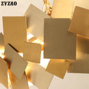 Modern Nordic LED steel chandelier with acrylic shade