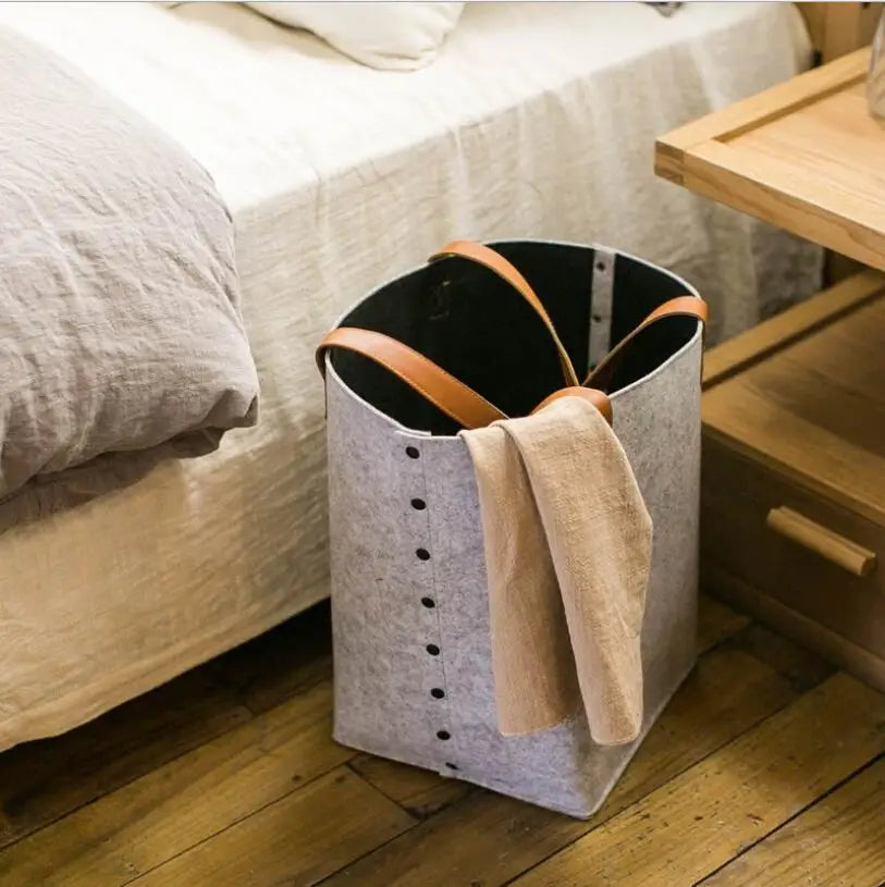 Multifunctional Foldable Felt Storage Basket for Various Items