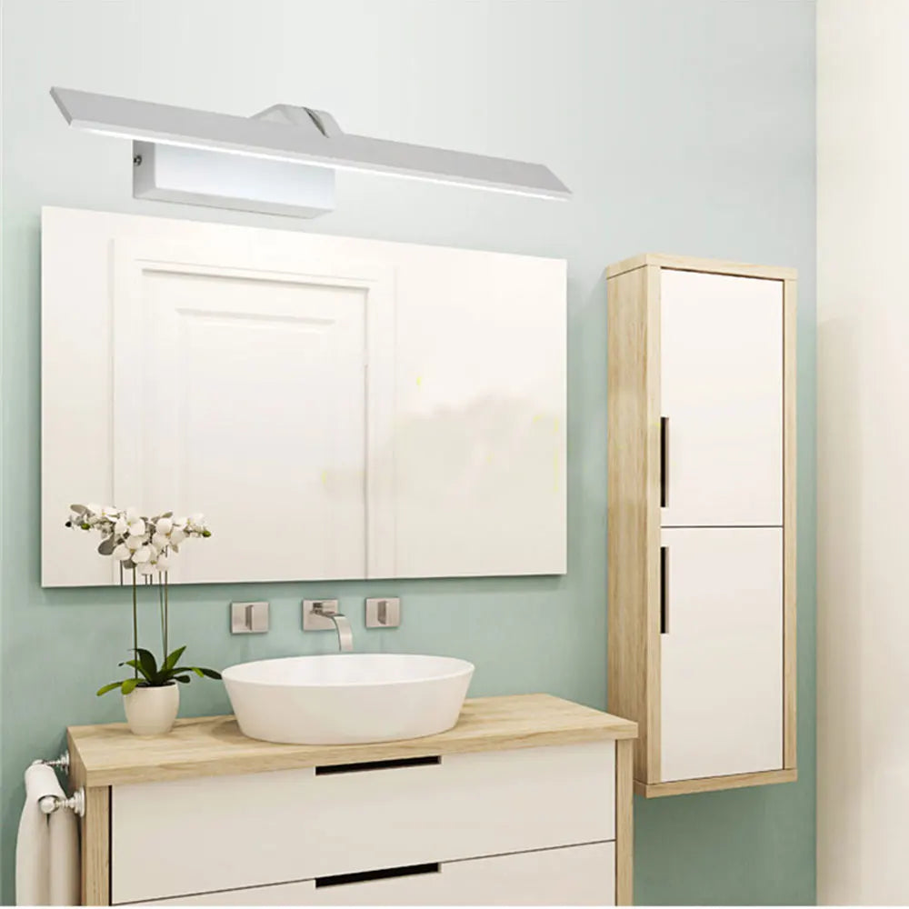 Nordic LED wall light in acrylic and aluminum, simple modern design - vue 4 sur 6