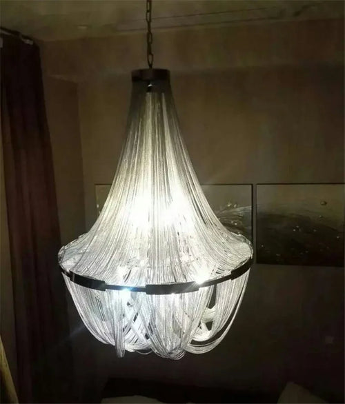 Modern aluminium designer pendant light for stylish lighting - vue 3 sur 9