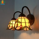 Tiffany style retro stained glass wall light for bar and restaurant