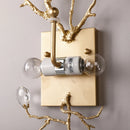 Retro gold crystal wall light for modern interiors
