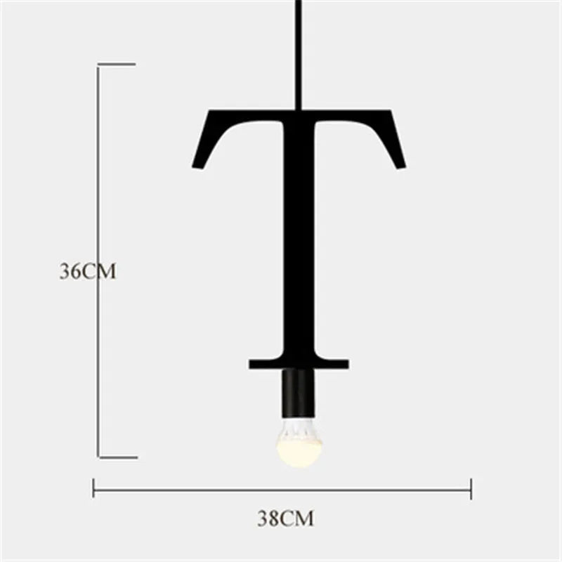 Nordic DIY Love decorative pendant light for loft and bar - vue 9 sur 29