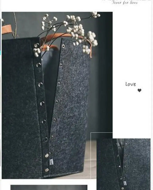 Multifunctional Foldable Felt Storage Basket for Various Items - vue 7 sur 8