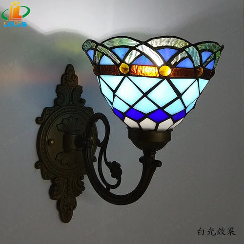 Mediterranean style LED wall light with European art design - vue 2 sur 10