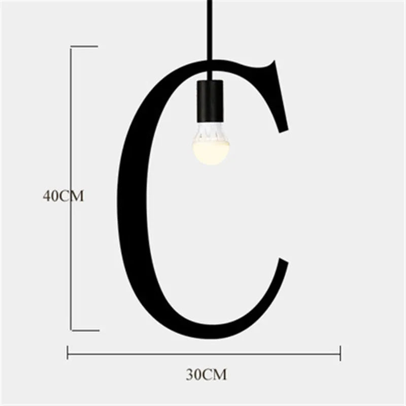 Nordic DIY Love decorative pendant light for loft and bar - vue 23 sur 29