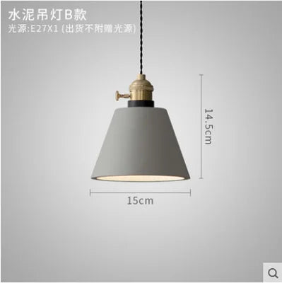 Nordic cement LED pendant lights - vue 10 sur 10