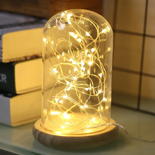 Set of 10 cork LED bottle string lights for decoration and DIY - vue 3 sur 9