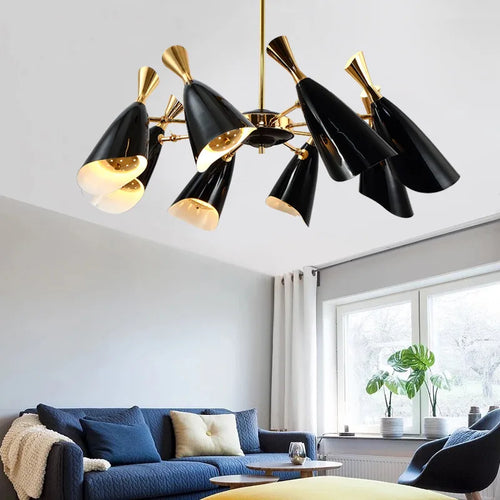 Modern nordic designer chandelier for elegant interiors - vue 3 sur 14