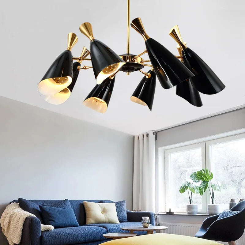 Modern nordic designer chandelier for elegant interiors - vue 3 sur 14