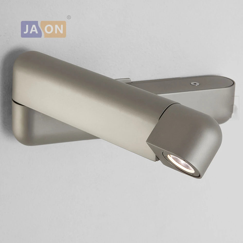 Nordic wireless rotatable LED wall light with switch - vue 3 sur 5