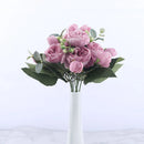 Artificial silk peony flower bouquet for indoor decoration