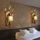 Vintage wooden wall light for hotel and restaurant