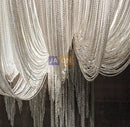 Designer floor lamp in metal and chrome for modern interiors
