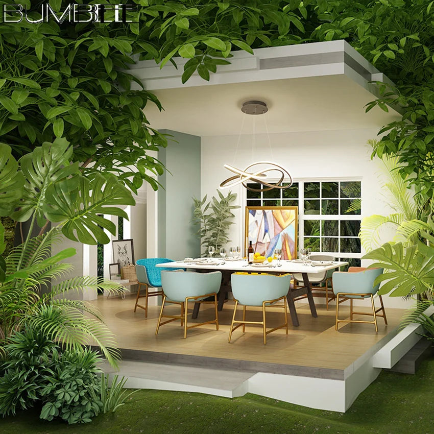Modern designer chandelier for living room, restaurant or bedroom - vue 3 sur 9