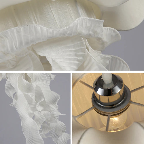 Decorative silk jellyfish pendant light nordic style - vue 6 sur 7