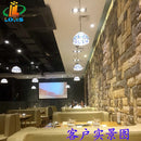 Kapok chandelier for Mediterranean restaurant with Tiffany glass lighting