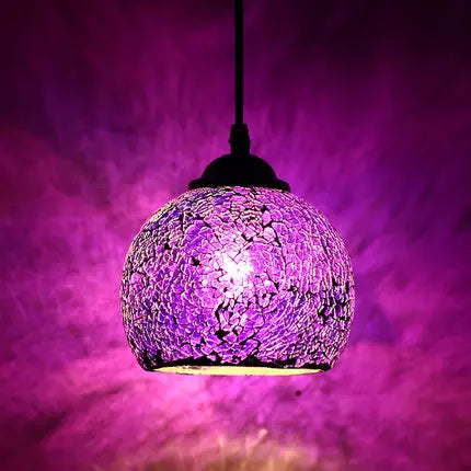 Turkish mosaic glass pendant light for hotels bars and restaurants - vue 9 sur 23