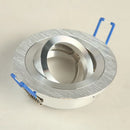 Dimmable recessed spotlight in satin metal for indoor lighting