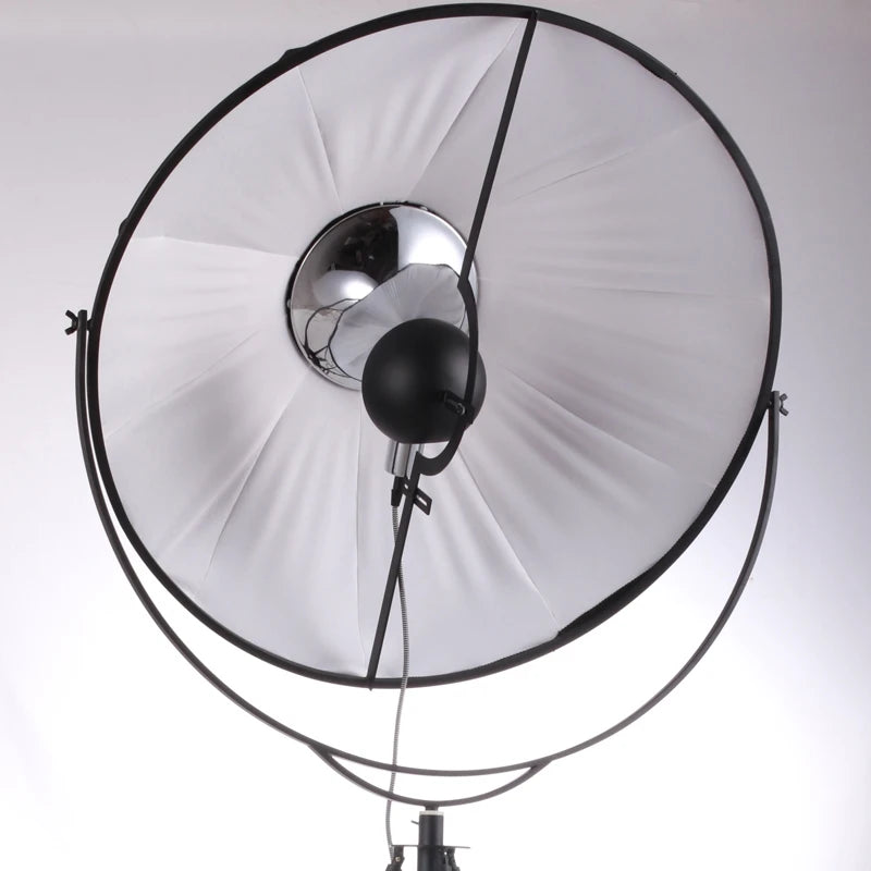 Modern gzmj satellite metal floor lamp with fabric lampshade - vue 5 sur 9