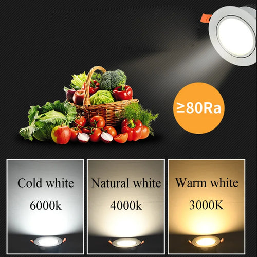 Modern dimmable recessed LED ceiling light for indoor lighting - vue 6 sur 6