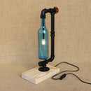 Vintage industrial desk lamp with bottle-shaped shade