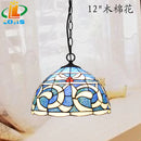 Kapok chandelier for Mediterranean restaurant with Tiffany glass lighting
