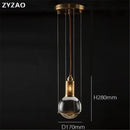 Nordic designer crystal glass pendant lights for restaurants and cafés