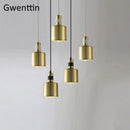 Modern brass pendant light for industrial style interior decor