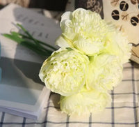 Set of 5 artificial peonies for weddings and interior decor