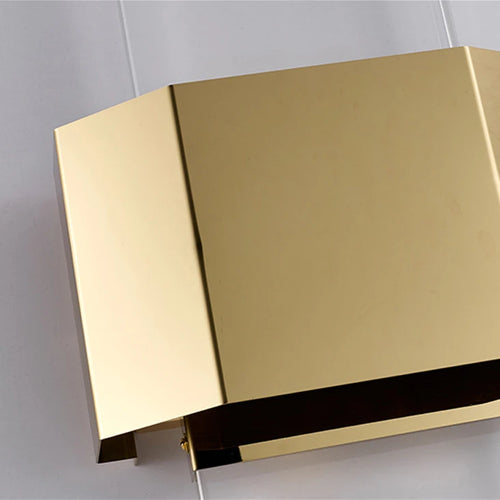 Minimalist stainless steel and crystal wall light - vue 7 sur 6