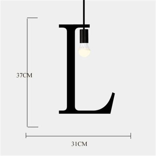 Nordic DIY Love decorative pendant light for loft and bar - vue 15 sur 29